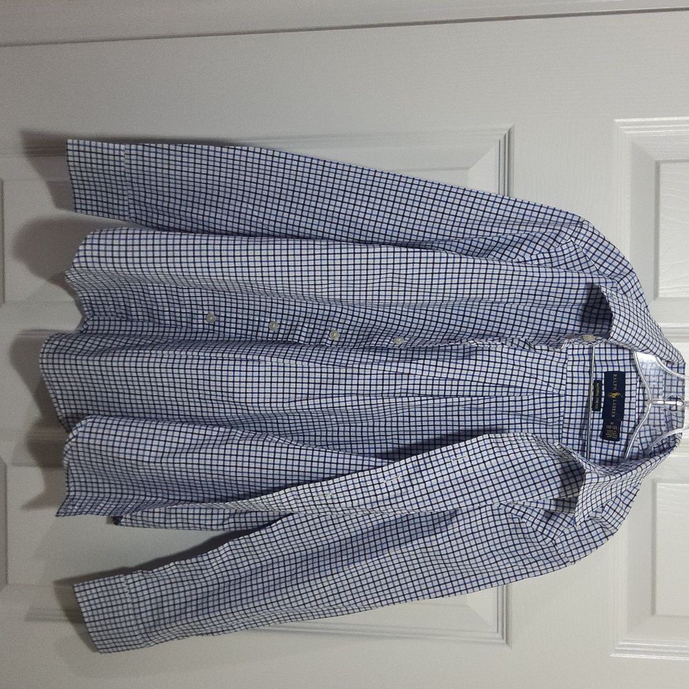 Kids Polo Button Down Long Sleeve Shirt